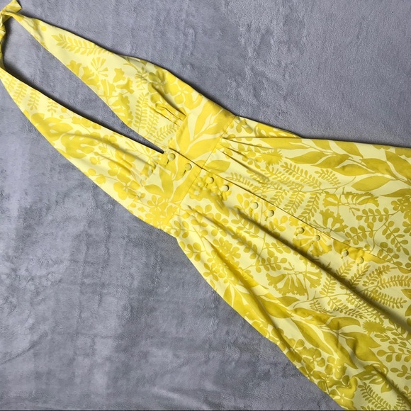 Vintage Dresses & Skirts - VTG Ruth Clarage Yellow Hawaiian Halter Maxi Dress